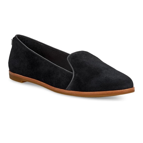 UGG Shoes - NWT Ugg Shoes Bonnie Black Suede Loafer Flats 1099863